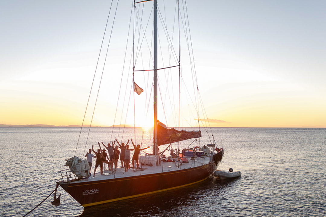 Condor Passengers on Deck at Sunset Condor Passengers on Deck at Sunset